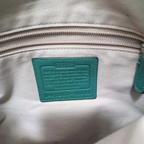 COACH Legacy Leather Duffle Shoulder 19889 Green Leather - Shoulder Bag - Picture 7 of 8